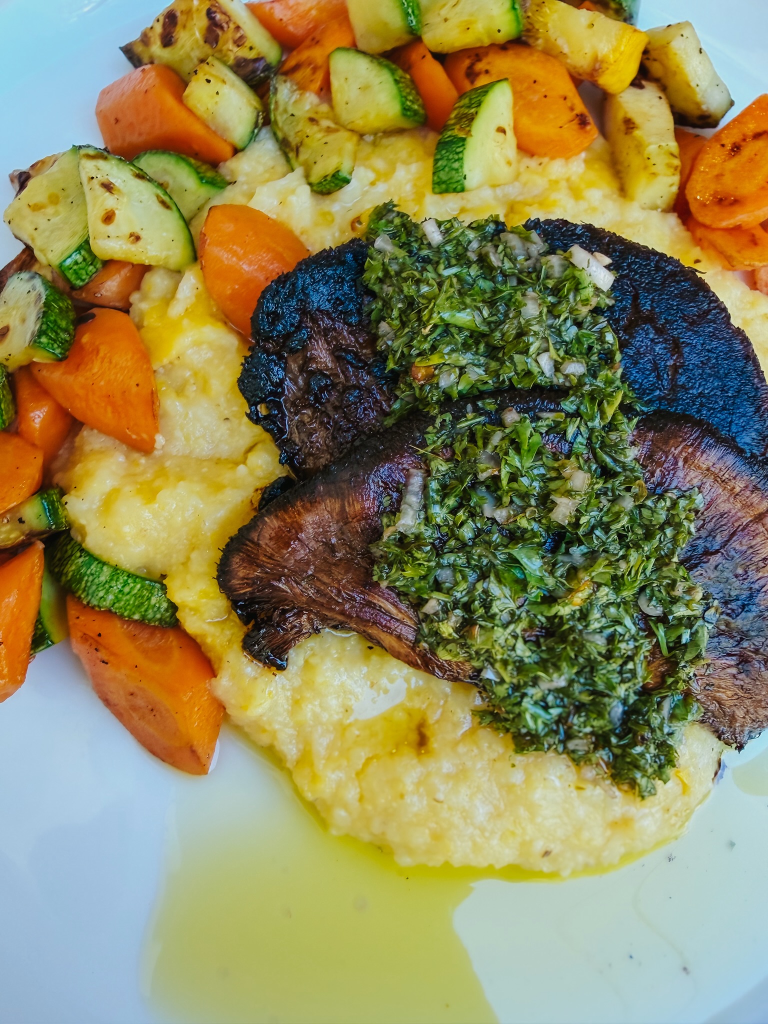 Polenta has been a comfort staple for generations. Long before it hit restaurant menus, it was the ultimate rustic comfort meal—simple, filling, and made to bring people together around the table. Same humble grain, two completely different stories. Which one are you diving into first? 💛
Featured: Lion’s Mane Chop - marinated & seared lion’s mane mushroom / chimichurri / creamy polenta / summer squash / carrots / garlicky greens / GF
Polenta & Tomato Confit - polenta cakes drizzled with herb oil & balsamic glaze
.
.
.
#eatlocal #sacramento #vegan #sacramentovegan #exploresacramento