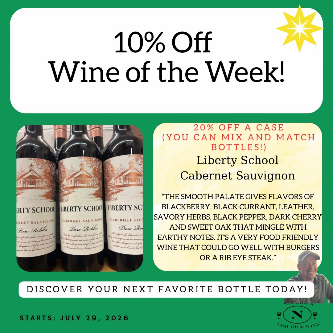 🍷Wine of the Week!
A delicious cabernet to accompany your grilled meats. 🥩 @hopefamilywines