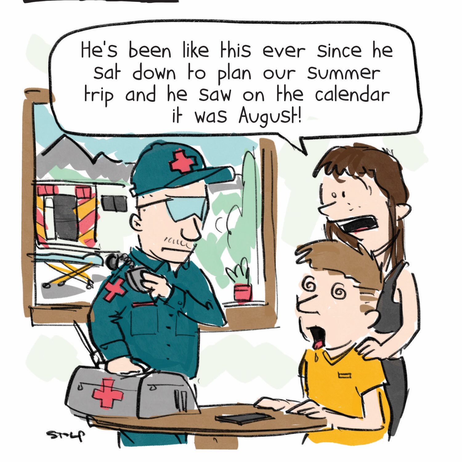 Wait what? It’s not July??? Is it like August 2029? That’s what it feels like
#feelslikesummer #sleepwhenyouredead #angryaugust #comic #touristtown