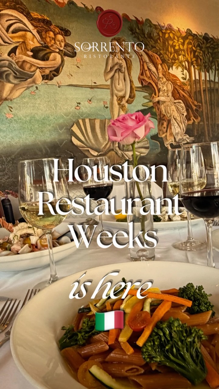 Houston Restaurant Weeks is here, and our table is set. 🇮🇹
From handmade pasta and fresh seafood to decadent desserts, each course is inspired by the flavors and traditions of Italy—meant to be enjoyed slowly, over good conversation and another glass of wine.
Whether you’re discovering Sorrento for the first time or returning to an old favorite, there’s no better time to join us.
Reserve your table and experience Houston Restaurant Weeks, the Italian way.
🍷 Available for a limited time.
Just $55.
#HoustonRestaurantWeeks #HoustonFoodie #ItalianRestaurant #houstoneats