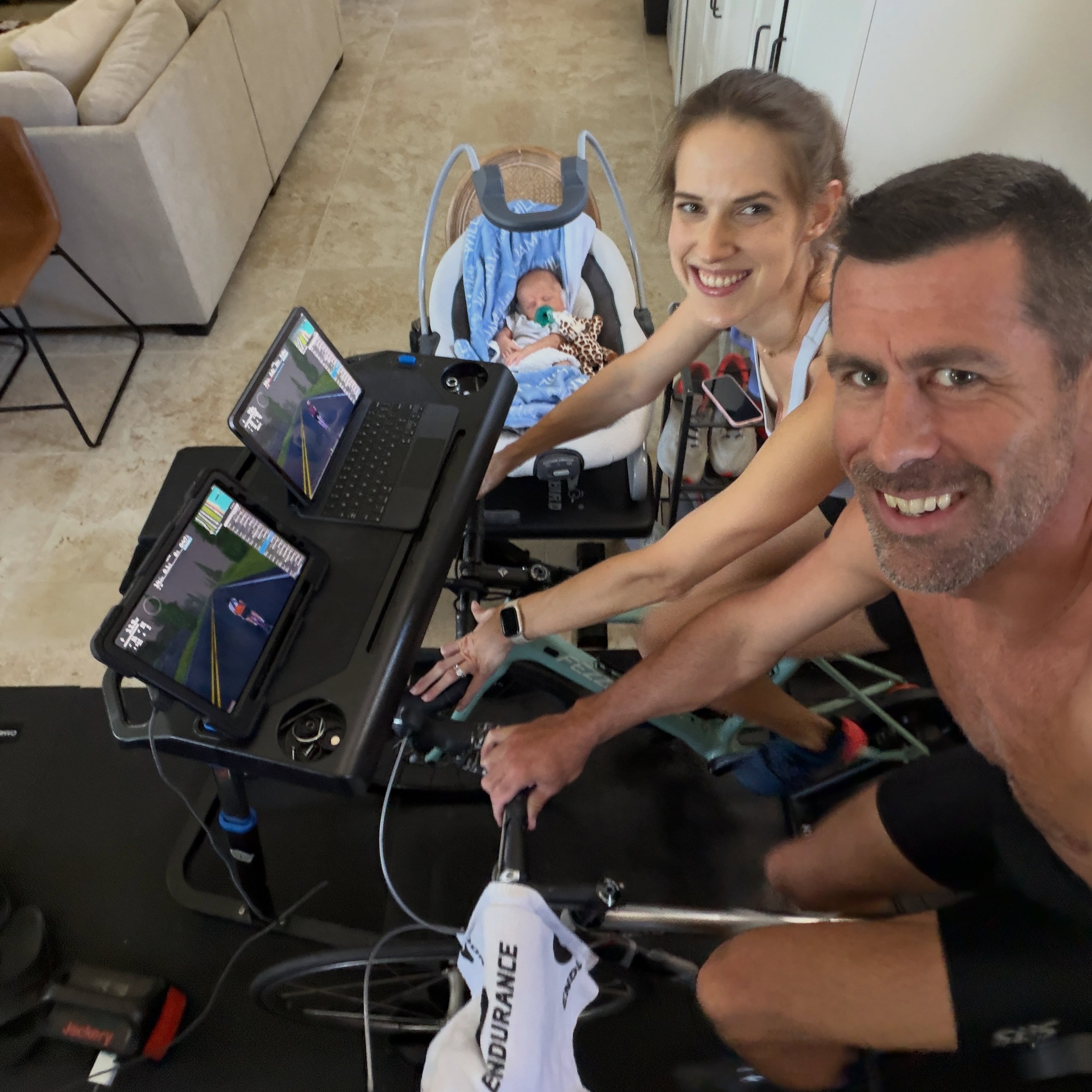 “Evening Activity with @rachneffy”
Welp that Strava tag means a lot different now! Back in the saddle, waiting on William to get his legs together already.
@strava @gozwift