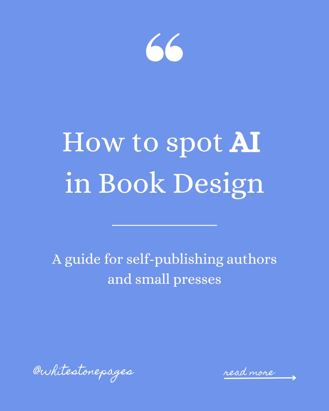 It’s no secret that AI has been creeping into almost every industry, and publishing is no different.
Lately, I’ve been reading stories from self-publishing authors who feel duped after buying cover art that turned out to be AI-generated when they thought they were hiring a human artist. In my own work as a book designer, I’m also coming across gen-AI illustrations and designs more and more often.
We’re getting better at spotting AI content in our everyday lives, but can you spot it when it’s masquerading as professional design?
Whether you’re an indie author, a small press, or a self-publishing agency, staying AI-literate is essential for navigating today’s publishing landscape, no matter your stance on the technology itself.
As a professional book designer, I’ve put together an easy guide to help you spot the tell-tale signs of generative AI in cover art and book layout.
Here are a few key things to look out for:
⭐️ Illustration / design style and text errors
⭐️ Low resolution and the inability to increase it
⭐️ Lack of evidence and layered files
Want the full breakdown? Read the full blog post via my link-in-bio 🔗
💭 QOTD: Have you encountered gen-AI work in your industry? How does it show up?
#selfpublishing #AIArt #authorgram #publishing #indiepublishing
