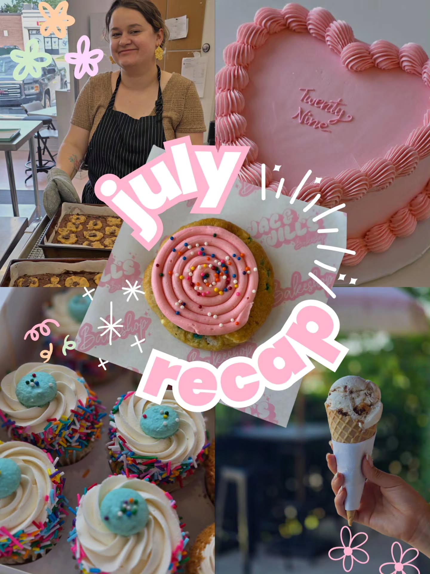 This summer has been absolutely flying by, and July's been jam-packed with ice cream, summer drinks, lots of cakes and not to mention most of our team celebrated a birthday this summer. 🥳
July's also saw the start of a collaboration with @mellysmarketandcafe which were SO proud to be a part of. 🥰 It's really been fun working with new students, while my regular high-school co-op students are on summer break. 🫶
Just 1 month left of summer though, and we're hoping to spend some quality time soaking up the sunshine.☀️
Headsup we have booked off a couple weekends for cake orders, so make sure to read the checkout page when placing cake orders for August 📅🎂