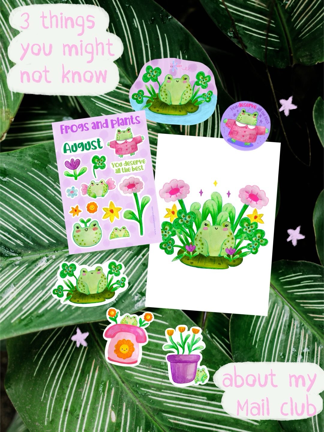This month’s collection is 🐸 Frogs & Plants, inspired by the reminder:
“You deserve all the best.”
May these little frogs remind you to believe in your worth, embrace the good things life has to offer, and always remember that you deserve kindness and all the good things 🤗✨✨✨🌿🌿🌿🐸🐸🐸
Join until August 6 to receive these froggies in your mail 💌
Much love,
Susana
.
.
.
#mailclub #joyartclub #junkjournal #snailmaillove #frogdrawing