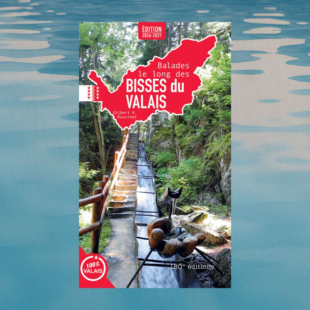 🌞 Édition 2026-2027 🌞 Le livre anti-canicule pour des balades le long de l’eau, dans la fraîcheur des forêts !
.
.
.
Ce guide vous propose une sélection des plus belles balades le long des bisses du Valais. Laissez-vous emporter au gré de l’eau qui coule à vos côtés, ainsi que par de magnifiques paysages et panoramas. Conseils avisés, infos pratiques, cartes simplifiées de l’itinéraire vous faciliteront la balade. Ce guide présente des bisses de tous niveaux de difficulté pour convenir à tous types de promeneurs.
Bienvenue dans le monde magique des bisses du Valais !
.
.
.
#180editions #mangezlocallisezlocal #valais
