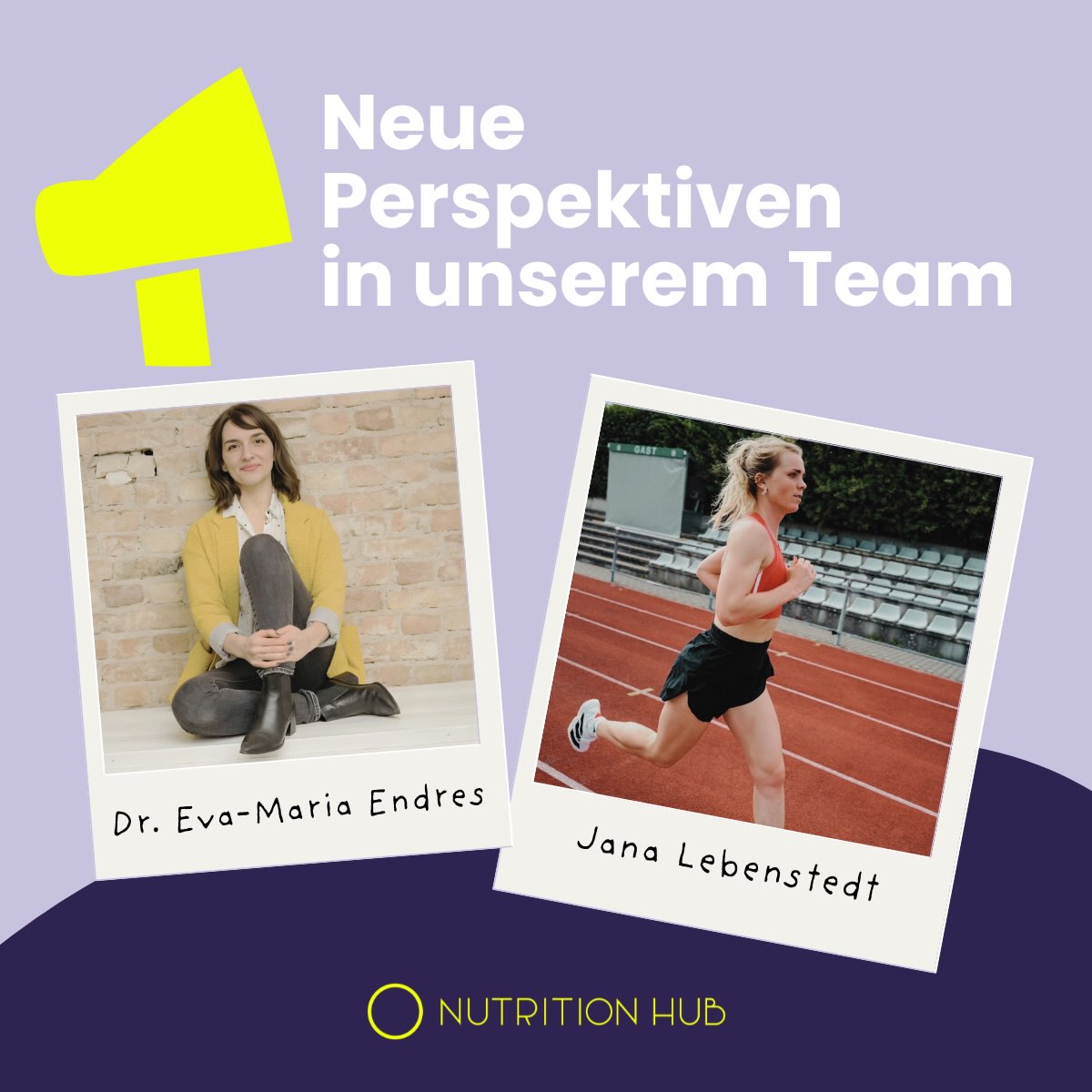 👋 Zwei Top-Besetzungen bei uns im Team, die ihr kennen solltet:
Dr. Eva-Maria Endres begleitet uns mit ihrer Expertise an der Schnittstelle von Ernährungswissenschaft, Kommunikationswissenschaft und Social Media. Seit 14 Jahren forscht sie zu Ernährung in sozialen Medien, hat vier Bücher veröffentlicht und wurde zweimal mit dem Oecotrophica-Preis ausgezeichnet.
@jana_lbnst Jana Lebenstedt unterstützt uns in den Bereichen Eventmanagement und Social Media. Mit einem Bachelor in Diätetik und mehr als fünf Jahren Erfahrung in Handel, Start-ups und Content Creation verbindet sie Ernährung, Sport und Kommunikation. Bei der HYROX World Championship in Stockholm erreichte sie Platz 9 und hostet gemeinsam mit Jennifer Bieling den Podcast Strong Girls Talk.
Zwei neue Perspektiven, viel Expertise und noch mehr Energie für unsere gemeinsamen Projekte. Schön, dass ihr bei uns seid, Eva und Jana! 💜