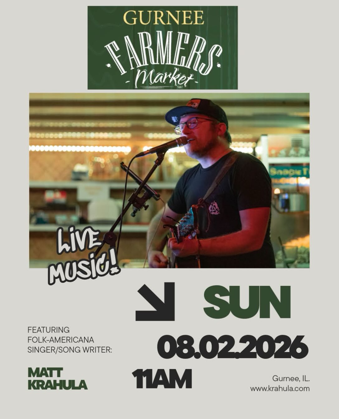 Making my performance debut at the @gurneefarmersmarketinc tomorrow morning, Sunday 8/2 starting at 11am. Hope to see you there.
#gurneefarmersmarket #gurnee #livemusicgurnee #sundayfunday #livemusicillinois