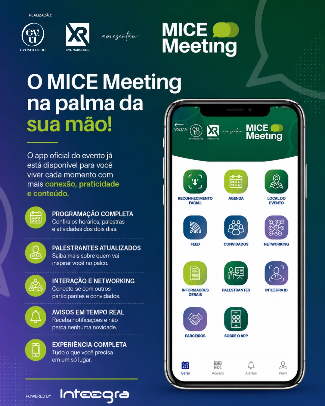People. Business. Conexão.
O aplicativo oficial do MICE Meeting foi desenvolvido para tornar sua jornada ainda mais completa.
Tenha acesso à programação, acompanhe os conteúdos, conecte-se com outros participantes e receba todas as informações importantes em tempo real.
Tudo isso em um só lugar.
📲 O app já está disponível. Agora é só preparar sua experiência no MICE Meeting 2026.
📍 MICE Meeting 2026
📅 3 e 4 de agosto | Grand Hyatt São Paulo
Exclusivo para a Comunidade BenchMICE® e convidados. Garanta sua participação no encontro das lideranças que transformam o mercado.
Mantenedores:
@xrlivemkt
@somosgrupor1
@tescenografiaoficial
@marriottintl
@shiftmobilidade
@grandhyattsp
@clubmed
@malaimansoresort
@inteegratec
@resorts.brasil
@galhardoscorporate
@oricasting
@soapbrasil
@brind.eaux
@msccruzeirosbrasil
@wtceventscenter
@primegeradores
@attagastronomia
@theforest.camboriu
@chubbbrasil
@eventsegoficial
@curitibaconvention
Apoio
@amprooficial
@visite_sp
@ubrafe
@abeoc.org.br
@mulheresnahousemix