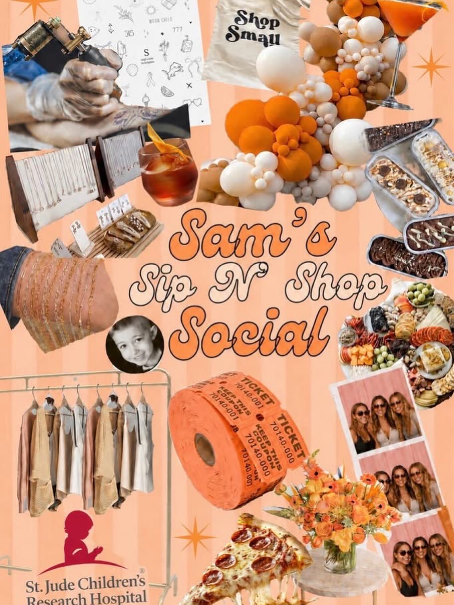 TODAY’S THE DAY 🧡✨
Months ago, this event started as an idea to honor a little boy who changed so many lives.
Tonight, that idea becomes reality.
Sam’s Sip N’ Shop Social isn’t just a night out. It’s a night of purpose. Every ticket purchased, every raffle ticket bought, every vendor supported, every laugh shared helps carry on Sam’s memory while raising money for St. Jude Children’s Research Hospital—so more families can have hope when they’re facing the unimaginable.
Sam’s light continues to shine through every person who chooses kindness, gives back, and shows up for this incredible cause. We know he’d be smiling seeing an entire room come together in his honor 🤍
Whether you knew Sam personally or are simply looking for a way to make a difference, we would love to have you with us tonight. Come sip, shop, eat, enter to win amazing raffle baskets, support local small businesses, and most importantly… help us ensure Sam’s legacy lives on.
If you’ve been thinking about coming, this is your sign. Every single person in that room makes a difference.
🎟️ Grab your tickets here: https://www.eventbrite.com/e/sams-sip-shop-social-tickets-1987868682742?aff=oddtdtcreator
Thank you to everyone who has supported this event, donated, volunteered, sponsored, and shared our mission. We couldn’t do this without you.
Tonight, we celebrate community. We celebrate kindness. We celebrate Sam. 🧡🎗️ #ForSam #StJude #SamsSipNShopSocial #ChildhoodCancerAwareness #CommunityForACause