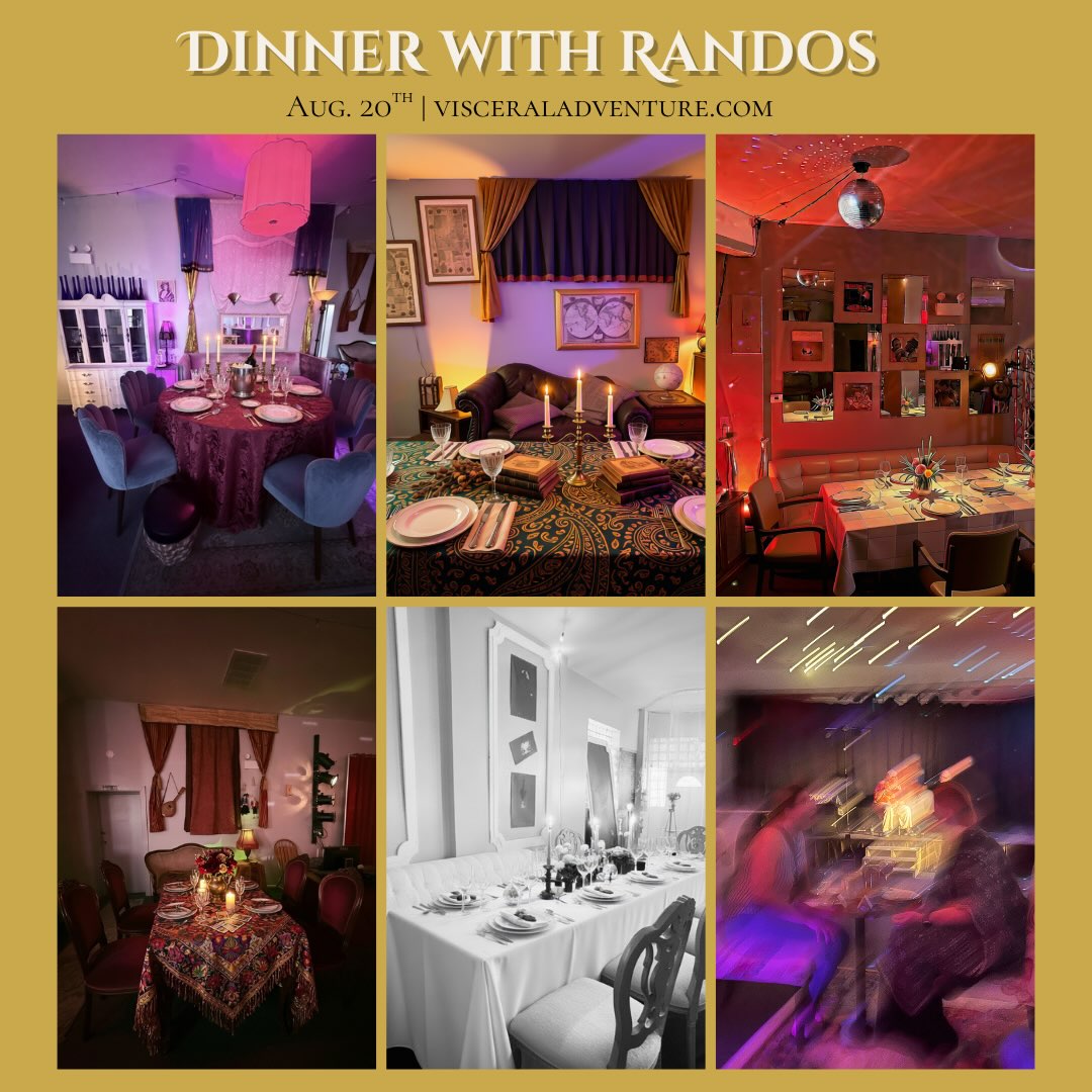 Strangers become co-conspirators over a three-course meal, candlelight, and no small talk allowed.
DINNER WITH RANDOS returns Aug. 20th. You show up. We seat you with people you’ve never met. What happens next is the whole point.
Tickets are limited: this room only seats so many at once. Snag a ticket at visceraladventure.com.
#humboldtpark #dinnerparty #privatemembersclub #strangerthings #chicagosupperclub
