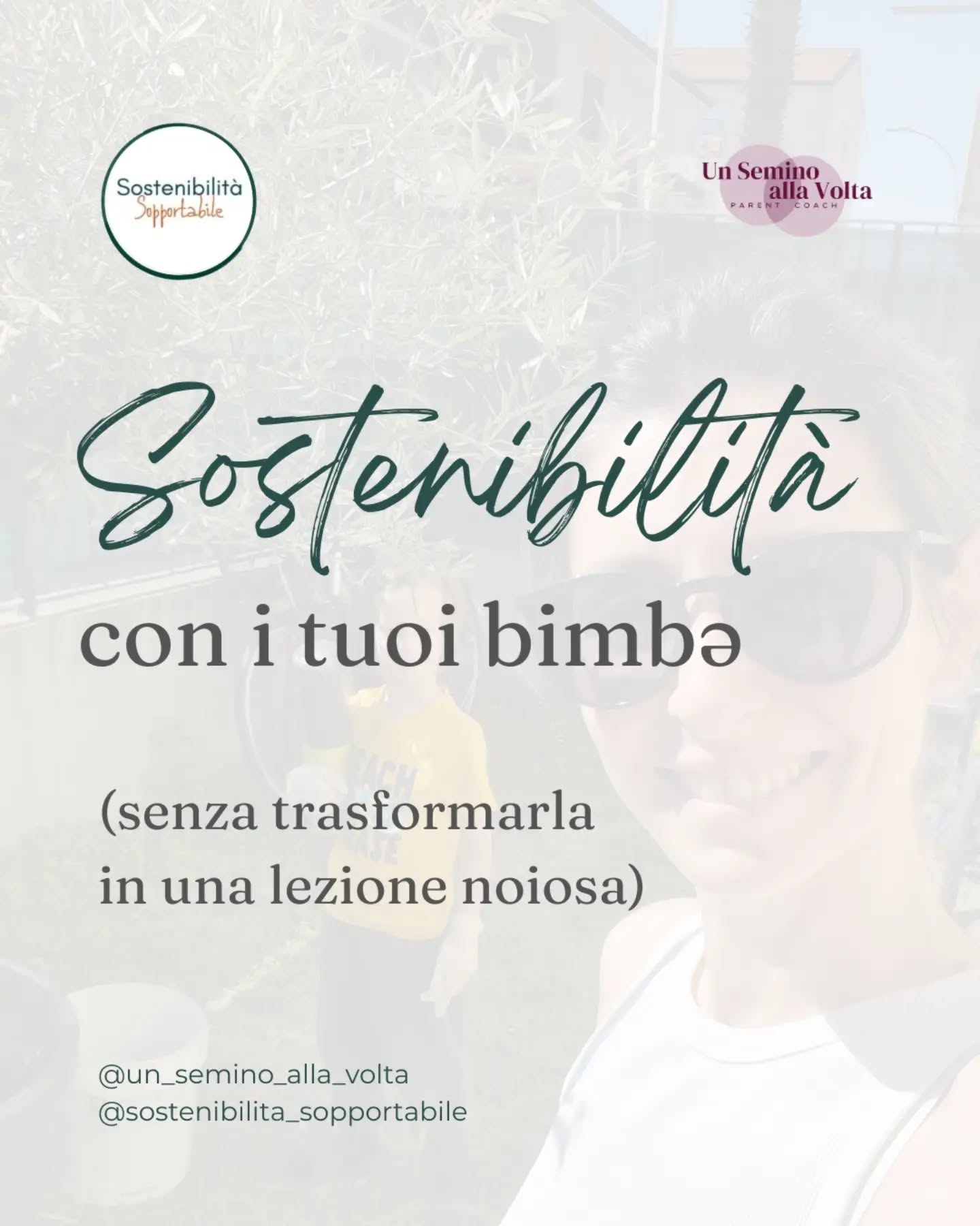🌿 Scrivi FUTURO per ricevere subito il link dell'intervista completa. E' una conversazione ricca di esempi pratici su come vivere la sostenibilità insieme a tuə figliə, senza complicare la quotidianità. 🌿
---
Si parla tanto di sostenibilità.
Così tanto che, a volte, rischia di diventare un'altra etichetta da portarsi addosso: se fai questa cosa sei bravə, se non la fai hai sbagliato.
Con i bambiniə però, questo schema serve a poco (anche con noi adulti, a dire la verità).
Uno stile di vita sostenibile si costruisce molto di più nelle piccole scene quotidiane che nei grandi discorsi. Quando ci fermiamo a guardare una foglia. Quando aspettiamo qualche giorno prima di comprare qualcosa. O quando ci chiediamo insieme se in casa abbiamo già quello che ci serve.
Anche quando ci accorgiamo di aver usato troppa carta, di aver preso la macchina per abitudine, di aver buttato qualcosa che poteva essere riutilizzato, non serve trasformare tutto in una lezione. Basta nominare quello che è successo, e mostrare che si può fare diversamente la volta dopo.
La sostenibilità in famiglia si costruisce con presenza e curiosità, con gesti piccoli che ripetuti nel tempo iniziano a cambiare lo sguardo e diventano abitudini. Non ha bisogno di essere perfetta.
.
.
.
Ciao sono Mimosa, consulente di stili di vita sostenibili. Ti aiuto a costruire abitudini sostenibili che rispettano il pianeta e benessere della tua famiglia. 🌿 Seguimi su @sostenibilita_sopportabile
Ciao sono Silvia, coach familiare. Aiuto i genitori che vogliono liberarsi dai vecchi schemi educativi e costruire un approccio più autentico, rispettoso e allineato ai propri valori. ✨ Seguimi su Silvia @un_semino_alla_volta