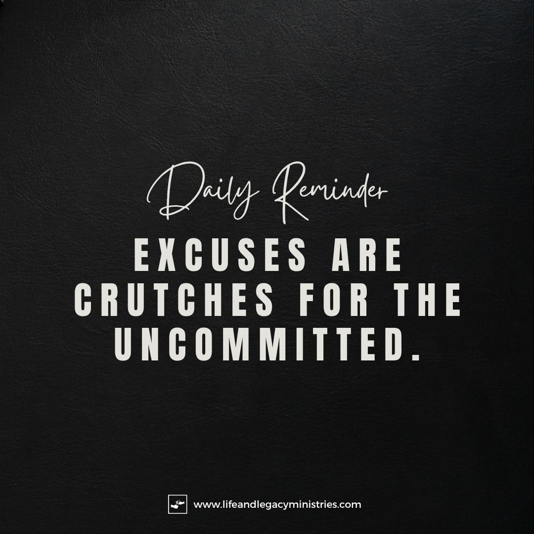 β οΈ DAILY REMINDER β οΈ
Excuses are crutches for the uncommitted. π©Όπ«
Real commitment doesn't need an excuse, it needs ACTION.
God isn't looking for perfect people, He's looking for willing ones. πͺ
What's the ONE excuse you're dropping today? Tell us below. π
π Learn more about the mission at lifeandlegacyministries.com
To Book Pastor Danny As A Speaker: lifeandlegacyministries.com/scheduling
π² Follow for daily wisdom to help you lead, grow & multiply.
#LifeAndLegacy #KingdomLeadership #ChurchLeadership #ChristianMentorship #Viral #Coaching
