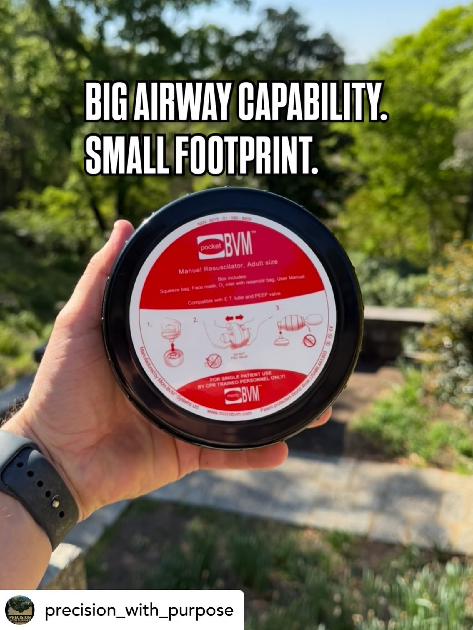 🚑 Thank you, @precision_with_purpose, for sharing your experience with the Pocket BVM.
💬 As he puts it:
« A bag-valve mask is one of the most important pieces of airway equipment you can carry. It is also one of the bulkiest. That is why the Pocket BVM has earned a place in my medical bag. » — @precision_with_purpose
🫁 The Pocket #BVM combines the performance of a full-size bag-valve mask with a compact design, helping maximize valuable bag space while ensuring you’re always prepared to deliver effective ventilation when it matters most.
✅ Try one today and see the difference for yourself!
#MiroBVM #AirwayManagement #EMS #EmergencyMedicine FirstResponder PocketBVM 🚑🫁💙