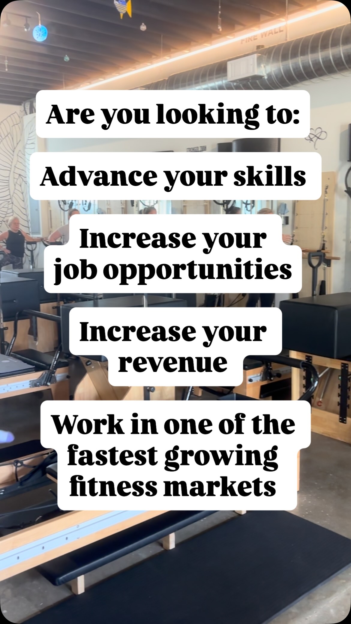 You’re already changing lives through movement, why stop there?
Expand your expertise with Pilates Teacher Training and add one of the most in-demand modalities to your coaching toolbox. Whether you’re a personal trainer, group fitness instructor, or movement professional, Pilates can help you:
✨ Increase your earning potential
✨ Stand out to employers and studios
✨ Attract new clients and keep them longer
✨ Build confidence coaching every body, at every fitness level
Invest in skills that continue to pay you back, professionally and financially.
Ready to elevate your career? Click the link in bio for more info.