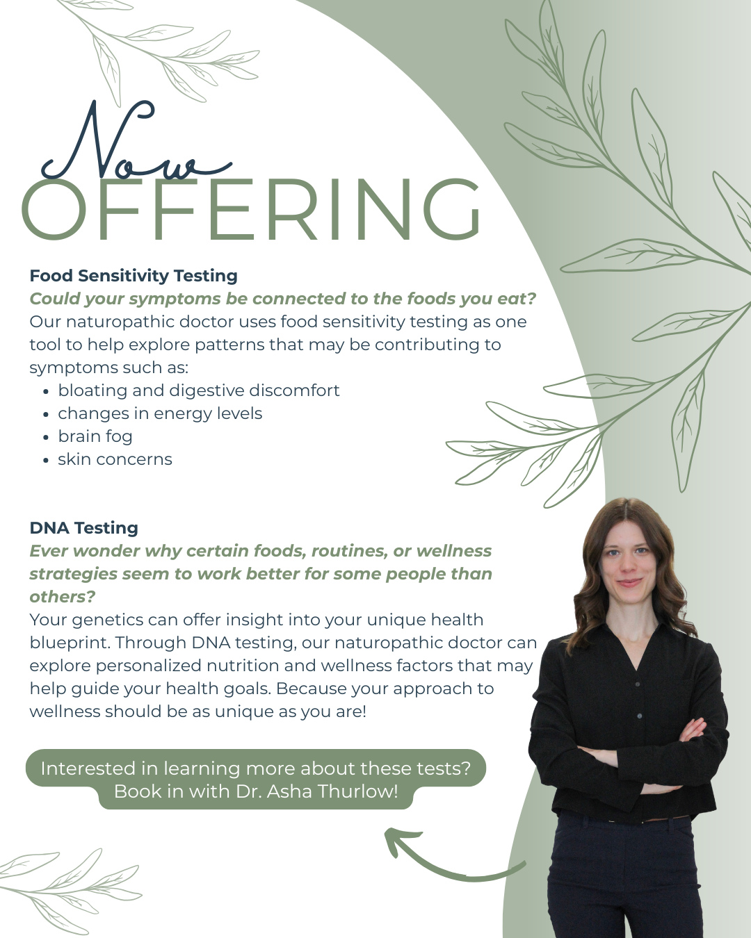 Your approach to wellness should be as unique as you are! ✨🤩
Did you know Dr. Asha Thurlow offers FREE 10 minute consultations? 🤔💭
Follow the link in our bio to schedule a consultation, or Initial Naturopathic Appointment with Dr. Thurlow today! 📞💫🔗
