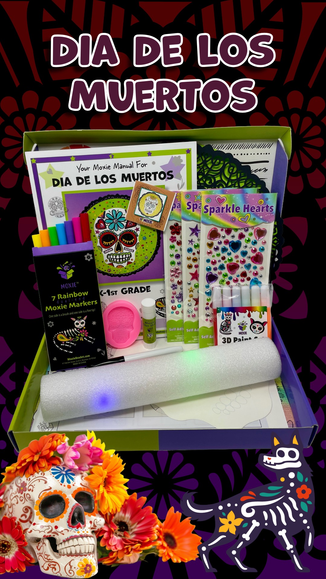 Get ready for fall with Dia De Los Muertos!
As the leaves turn, it's time to embrace the vibrant colors and rich traditions of Dia De Los Muertos. Our special art box is packed with everything you need to celebrate this cherished holiday. 🎨🌼 Join us in honoring loved ones with creativity and spirit this fall!
#DiaDeLosMuertos #FallVibes #CraftYourTradition #ArtBox #CelebrateLife