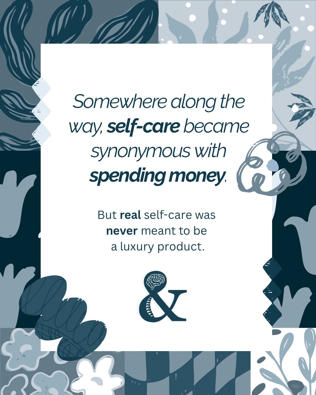 Somewhere along the way, self-care became something we were told to buy.
Luxury products, expensive routines, perfectly curated mornings, spa days, wellness trends, and the idea that taking care of yourself should somehow look beautiful, aesthetic, or aspirational.
However, real self-care has never been about consumption.
Often, the most impactful forms of self-care are surprisingly ordinary, such as drinking water when you have ignored your body all day, going outside when you have been overstimulated, resting before you reach burnout, asking for help when you need support, and turning toward community instead of convincing yourself you have to handle everything alone.
Self-care is not a performance. It is not a reward you earn once you become productive enough.
Sometimes self-care looks like therapy. Sometimes it looks like boundaries. Sometimes it looks like movement, connection, stillness, or simply paying attention to what your body has been asking for all along.
This is your reminder that caring for yourself does not need to be expensive, impressive, or optimized. It just needs to support your wellbeing.
#SelfCare #MentalHealthAwareness #CommunityCare #NervousSystemHealth #MindAndBodySolutionsDC