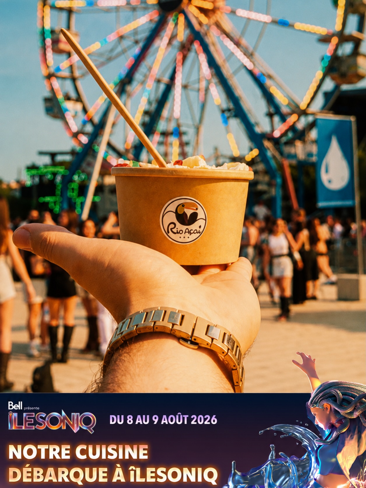 Deux jours. Des milliers de personnes. Une énergie incroyable. 🎶🎵☺️
Entre deux concerts, il y a ce moment où l’on recharge les batteries.
Cette année, Rio Açaí est au cœur de l’ÎLESONIQ avec des bols d’açaí préparés sur place pour vous accompagner du premier beat jusqu’au dernier.
📍Retrouvez-nous juste en face de la grande roue.
On se voit ce week-end. 💜
⸻
Two days. Thousands of people. One incredible energy.
Between one set and the next, everyone needs a moment to recharge.
This year, Rio Açaí is at ÎLESONIQ serving fresh açaí bowls to keep your festival going from the first beat to the last.
📍Find us right in front of the Ferris wheel.
See you this weekend. 💜
.
.
#ilesoniq #montreal #montrealfood #acaibowls #rioacaicanada