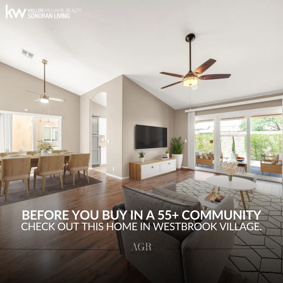 **NEW LISTING ✨**
📍8348 W Taro Lane, Peoria, AZ 85382
🛏️ 2 Beds | 🛁 2 Baths | 📐 1,357 SF
💲Offered at **$339,995**
Experience effortless living in the highly sought-after **Vista Fairways at Westbrook Village**, one of Peoria’s premier active adult communities. This beautifully maintained home combines thoughtful updates, timeless comfort, and a low-maintenance lifestyle designed to help you enjoy every day.
Featuring **newer Andersen dual-pane windows**, a **freshly painted interior**, **vaulted ceilings**, laminate flooring, and abundant natural light, the open-concept floor plan creates a warm and inviting space you’ll love coming home to.
The galley-style kitchen offers **Corian countertops, a farmhouse sink, built-in microwave, electric range, and a charming breakfast nook with a bay window**, plus a newer patio door that opens to your private backyard—perfect for relaxing mornings or quiet evenings.
The spacious primary suite features an **updated walk-in shower** and a generous **walk-in closet**, while the guest bathroom includes a newer **step-in tub** for added comfort and accessibility. Additional upgrades include a **water softener** and an **HVAC system less than two years old**, giving you peace of mind for years to come.
Best of all, the HOA takes care of the **roof, exterior painting, and front landscaping**, so you can spend less time maintaining your home and more time enjoying everything Westbrook Village has to offer.
Residents enjoy incredible resort-style amenities, including **championship golf, pickleball, tennis courts, a clubhouse, fitness center, community spa, and miles of scenic walking and biking paths.**
✨ Save this post if you’re searching for a low-maintenance home in one of Peoria’s most desirable 55+ communities, and send it to someone who’s ready to enjoy the next chapter. Ready for a private tour? Send me a DM or reach out below.
📲 602.733.2278
📧 andrea@andreagarciarealty.com
Andrea Garcia Real Estate Group | Keller Williams Sonoran Living
#PeoriaAZHomes #WestbrookVillage #ArizonaRealEstate #ActiveAdultLiving #JustListedArizona
Front of the house.
Kitchen.
Dining room.
Masters bedroom.
Masters bath