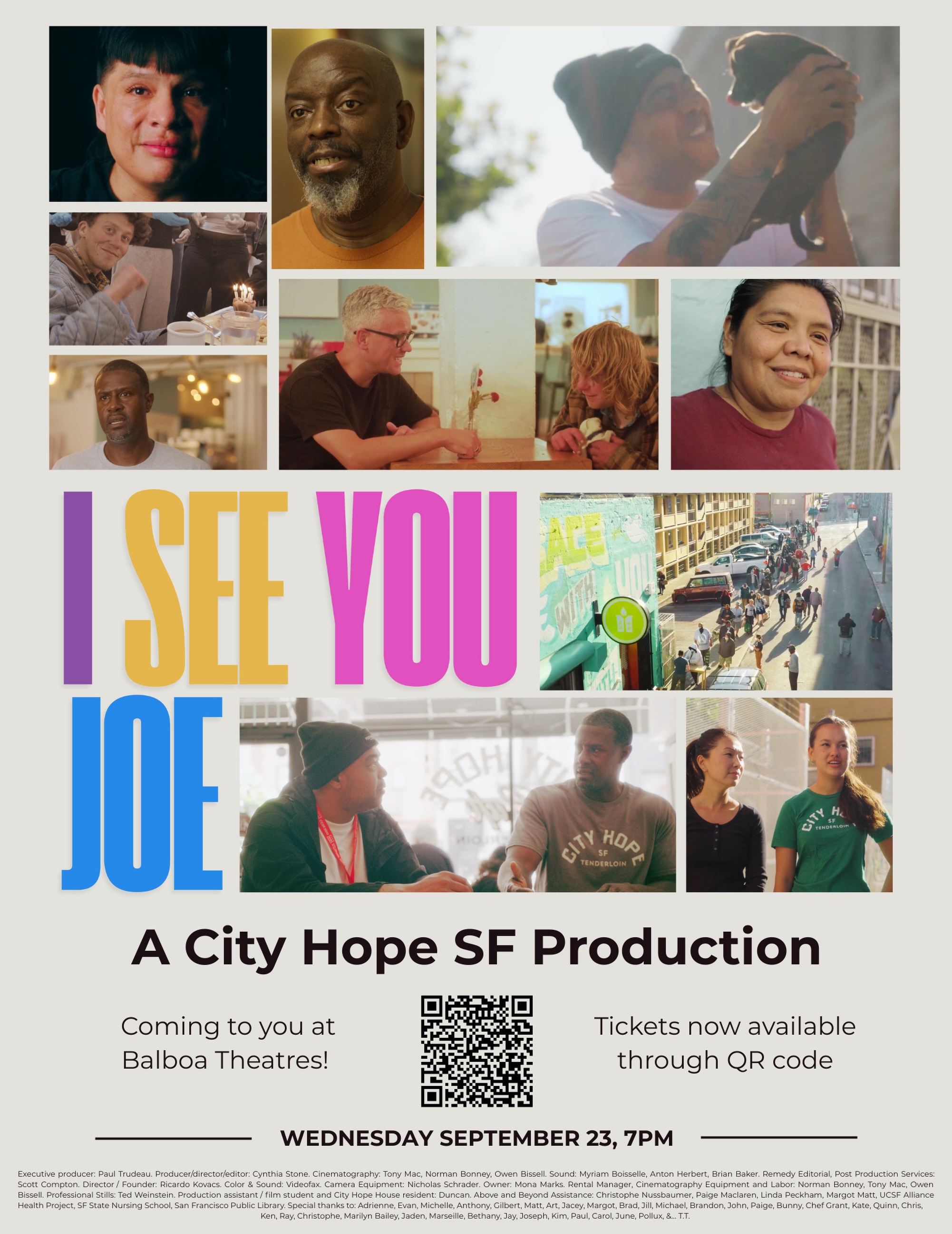 Tickets are finally live for City Hope’s I See You Joe documentary screening at the Balboa Theatre on September 23!! 🥳 Doors open at 7pm. Will you be there? 👀
#CityHopeSF #SanFranciscoEvents #SupportLocalFilm #BalboaTheatre