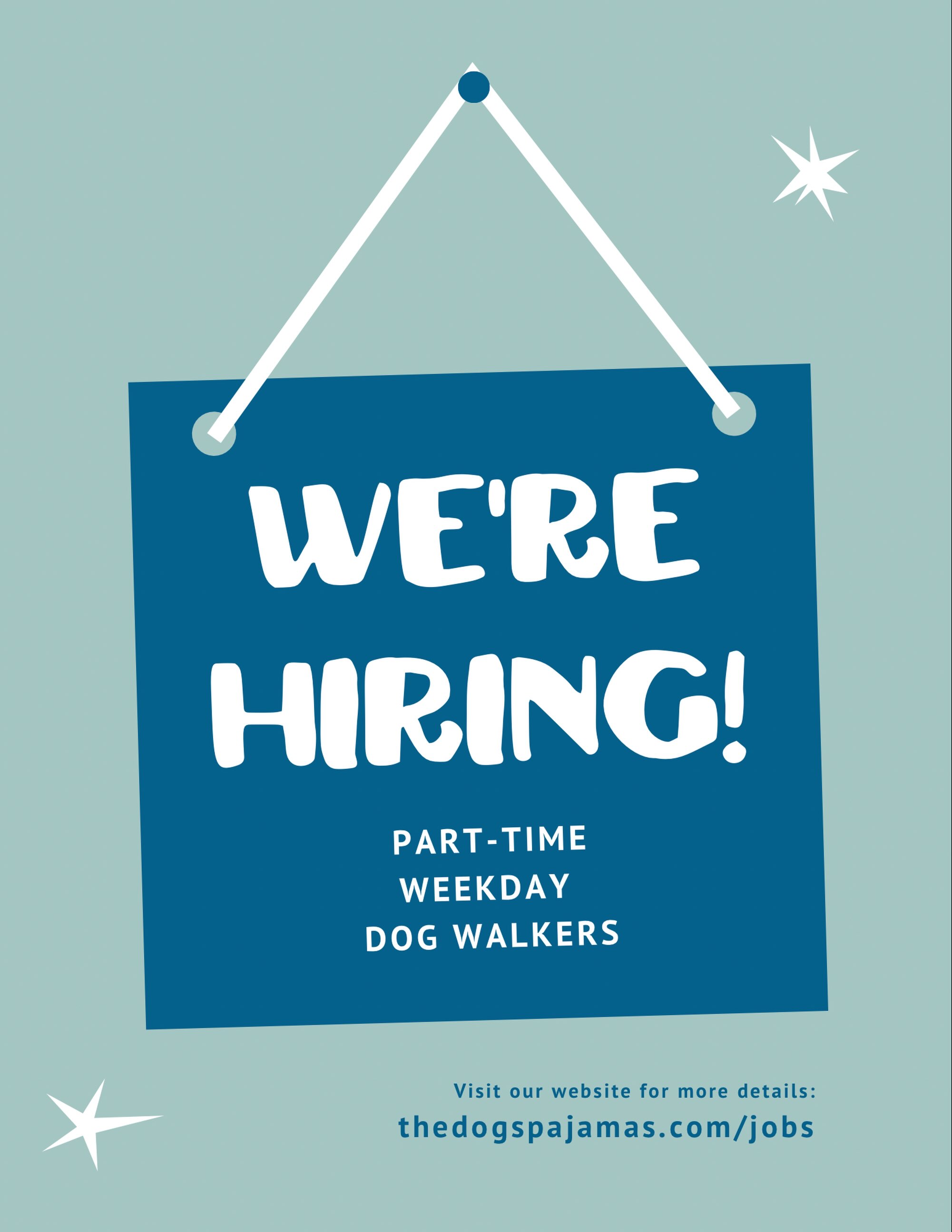 We’re Hiring Part-Time Dog Walkers!
Love dogs?
Enjoy being outdoors?
Looking for a flexible part-time job?
The Dog’s Pajamas is looking for reliable, compassionate dog walkers to join our team!
🐶 Part-time weekday hours (and an occasional weekend)
🚗 Must have reliable transportation
❤️ Perfect for someone who loves animals and enjoys staying active
📍 Serving the Richmond & Centerville areas
If you’re dependable, detail-oriented, and want to make a difference in the lives of pets and their families, we’d love to hear from you!
Visit our website to learn more & apply:
thedogspajamas.com/jobs
#dogwalker #richmondindiana #centervilleindiana #nowhiring #parttimejob