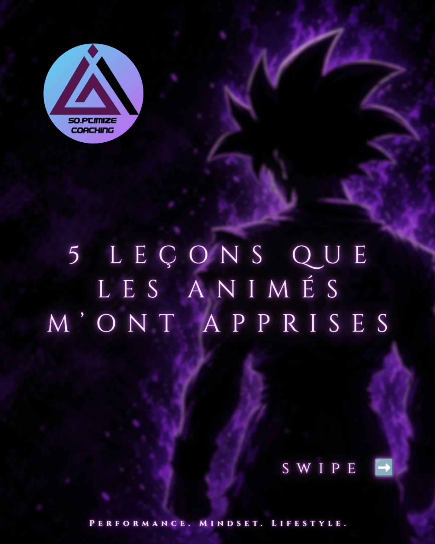 🎌 Les animés ne sont pas seulement du divertissement. Ils transmettent parfois des leçons qui peuvent vraiment changer notre façon de voir les choses.
Pour moi, ces 5 messages résument parfaitement ce qu'il faut pour progresser, dans le sport comme dans la vie. 💜
🔥 Travaille dur. Mais prends assez de repos
🥗 Mange bien. Mais savoure ton cheat meal
💪 Reste discipliné. Mais souviens toi de t'amuser
🧠 Fais-toi confiance. Mais ouvre-toi au monde
✨ Donne le meilleur de toi. La perfection n'existe pas.
Et toi, laquelle te parle le plus ?
💬 Écris simplement le numéro de la slide en commentaire (1 à 5).
📌 Enregistre ce post pour le relire quand tu manqueras de motivation. 🤝 Partage-le à quelqu'un qui a besoin de lire ça aujourd'hui.
Performance. Mindset. Lifestyle.
#SoPtimizeCoaching #Mindset #Discipline #Motivation #sport