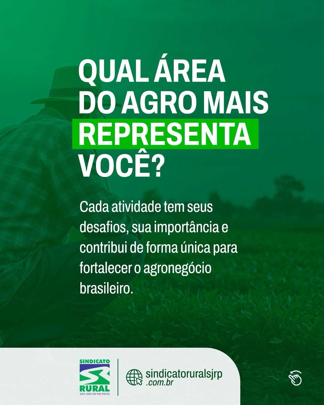 Qual dessas áreas faz parte da sua rotina ou da sua história?
Conte pra gente nos comentários! 👇
O agro é feito de pessoas, e cada produtor tem um papel fundamental no desenvolvimento do nosso campo.
Telefone: (17) 3232-5115⠀
Site: www.sindicatoruralsjrp.com.br
#SindicatoRural #Campo #ProdutorRural #Agro #SãoJoséDoRioPreto