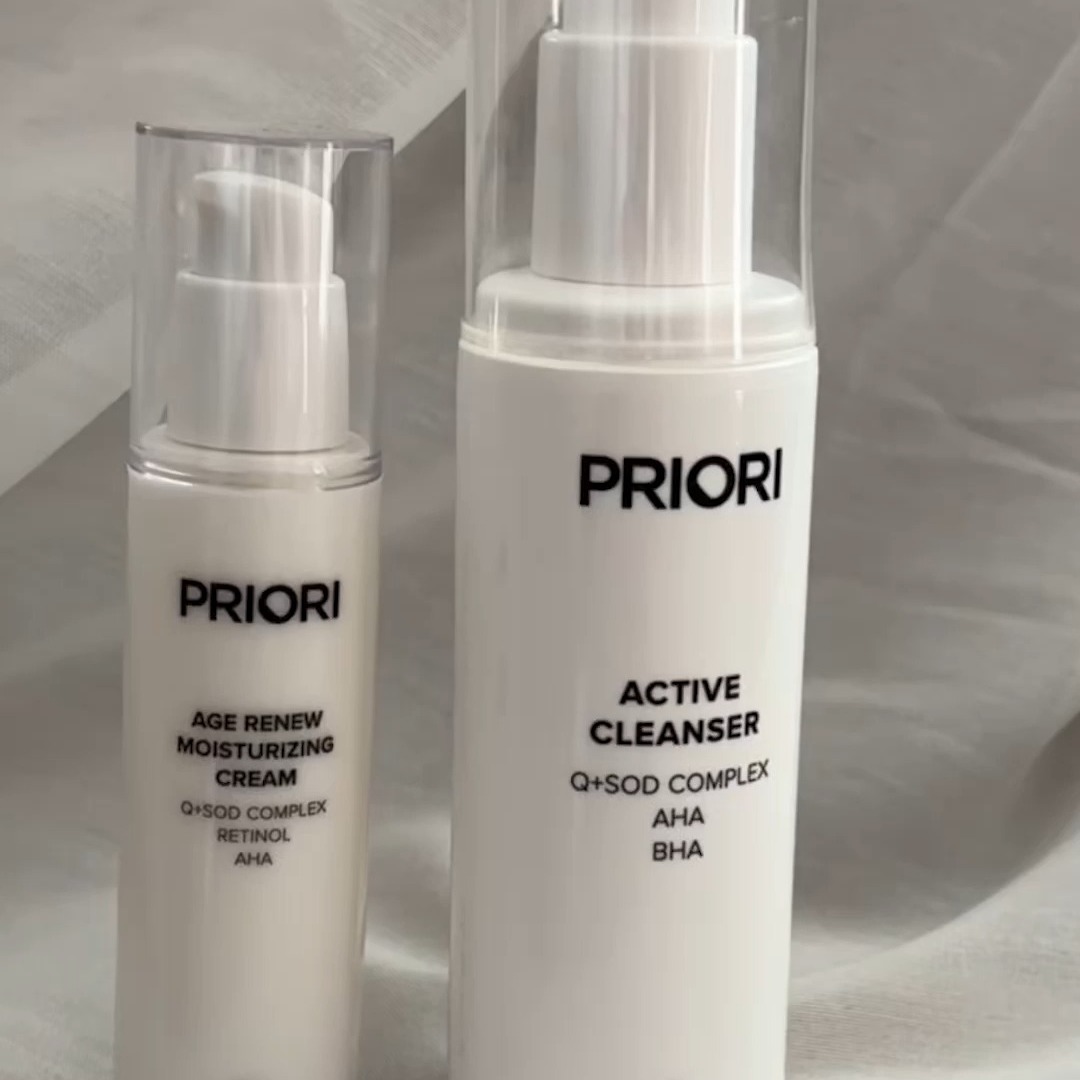 Priori Relaunch.
We love Priori and gradually we will be seeing Priori Products with their new names.
Keeping it simple and easier to understand.
Q+SOD Cleanser will soon change its name to Active Cleanser.
Q+SOD Moisturising Cream will soon change to Age Renew Moisturizing Cream.
Same great formulation ❤️