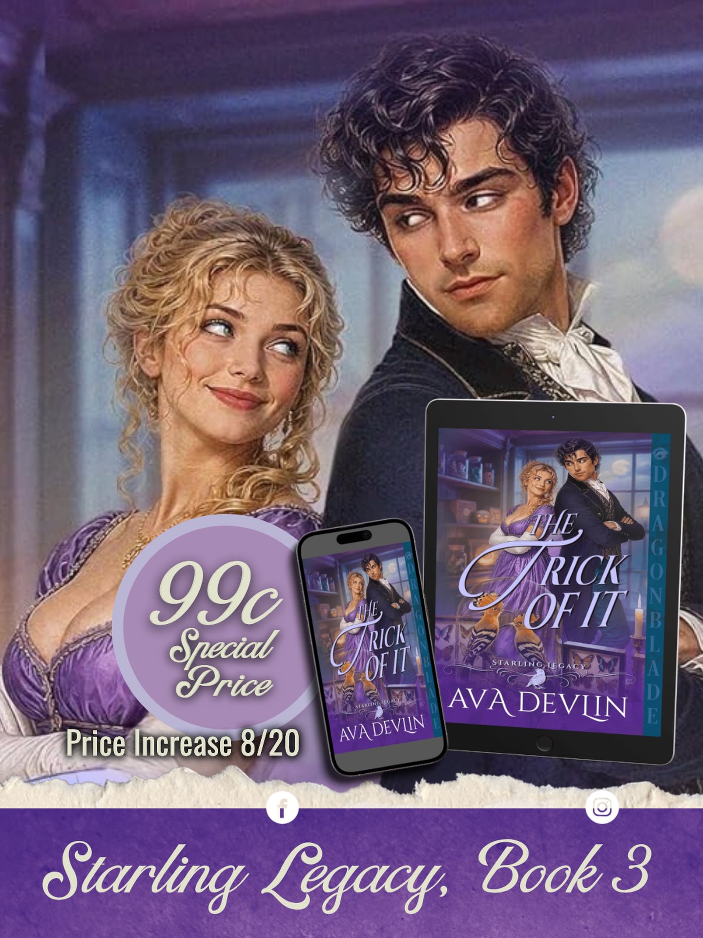 COVER REVEAL!
The preorder for THE TRICK OF IT is LIVE! It’s time for Rhys and Seph to weave their magic in the third installment of the Sterling Legacy series.
Special Price... 99c (until 8/20)
https://amzn.to/4fFjtmS
Rhys Caradoc has built his life on misdirection, sleight of hand, and the firm belief that Persephone Boswell exists solely to ruin his fun.
This pickpocket-turned-illusionist is perhaps the least respectable of Brighton’s Starling prodigies, and that’s just the way he likes it. Rhys delights in trickery, mystery, abstraction, and irreverence. When a mysterious invitation arrives in three languages, sealed with a dead woman’s handwriting and addressed to both Rhys … and to his avowed nemesis, he has to make a choice. If he wants to untangle the puzzle, he’ll have to face the only person on Earth who gets under his skin.
Persephone “Seph” Boswell built her shop, her composure, and her carefully fixed life from scratch.
Brighton’s premiere illusionist and proprietress of its most peculiar curiosity cabinet, Seph has spent years putting down roots and sticking to them, even when her Traveller family moved on without her. She’s managed every inconvenience life has thrown at her with steady hands and a determined disposition, and that includes the particular inconvenience of Rhys Caradoc, thank you very much.
They were friends once. Partners. They built the Changeling: a legendary act of illusion and folklore that made audiences believe in something real. And then it all went wrong.
Forced together by a dying illusionist’s final wish, Rhys and Seph must rebuild what they destroyed: their act, their history, and the truth about the night everything fell apart. The old man wants to believe in magic one last time before he goes. He’s chosen the right two people. He’s also chosen the worst possible moment.
Some tricks only work when the performers stop pretending.
Tropes you’ll enjoy:
Rivals to Lovers
Forced Proximity
One Bed
Fake Married
Irish Traveller Heroine
Welsh Hero
Tricksters in Love
Samhain/Halloween Romance
Gothic Atmosphere
Magical Realism
