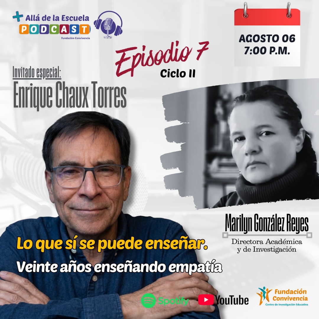 HOY, 7:00 p. m. 🎧
Durante seis episodios hicimos el diagnóstico: el algoritmo, la lectura que se debilita, el cerebro adolescente, la atención que se fragmenta, el acoso que no termina al sonar el timbre.
Hoy le preguntamos a quien sabe de reconstrucción.
Enrique Chaux —doctor en Educación de Harvard, creador de Aulas en Paz, el programa que ha llegado a más de 266.000 estudiantes de primaria en América Latina— cierra con nosotros el ciclo sobre redes sociales.
En esta conversación: por qué la empatía se enseña y no se hereda. Por qué defender a un compañero acosado no debe ser tarea de un solo valiente. Y qué pueden hacer, desde esta semana, una familia y un docente que actúan juntos.
"Lo que sí se puede enseñar" · Episodio final del ciclo
Hoy jueves, 7:00 p. m.
YouTube https://youtu.be/tn00YDTp1aI y Spotify
Etiqueta a esa madre, ese padre, ese docente que necesita escuchar esto. 👇
https://youtu.be/tn00YDTp1aI
#+AlláDeLaEscuela #EnriqueChaux #ConvivenciaEscolar #Empatía
https://youtu.be/tn00YDTp1aI