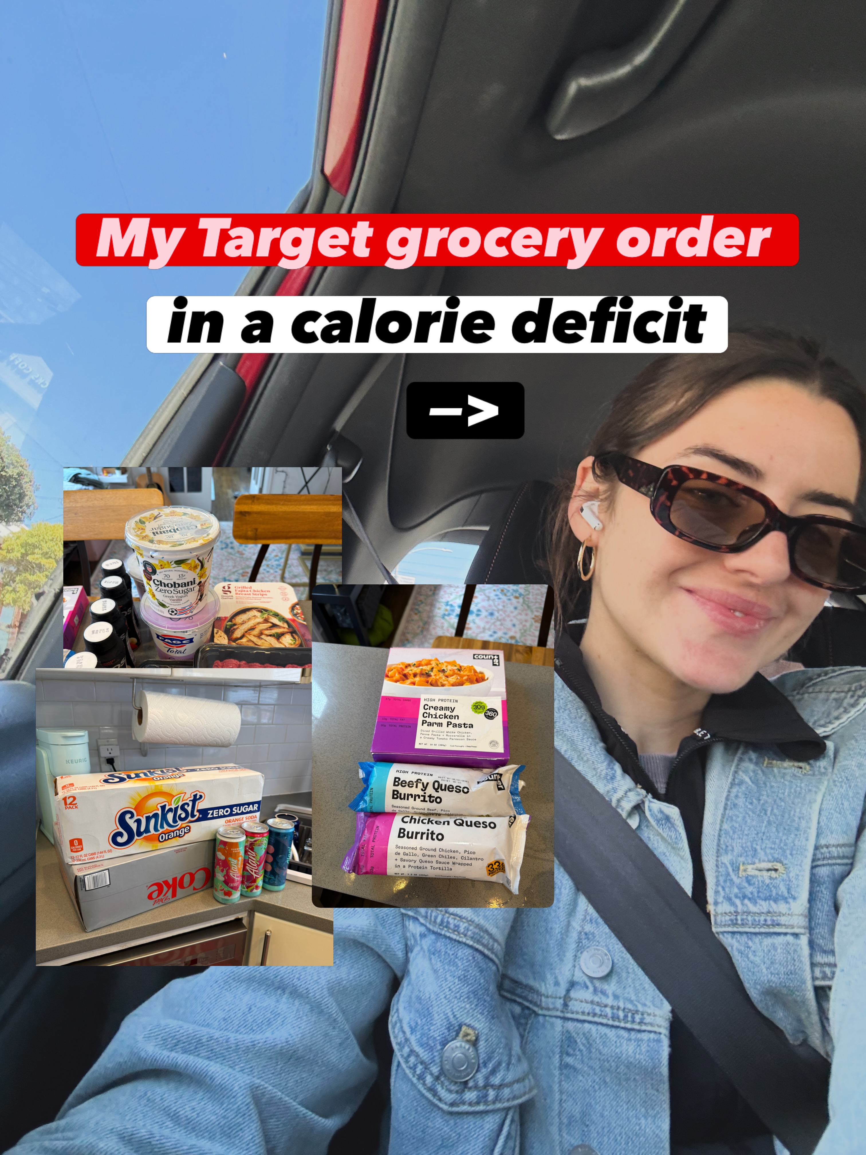 I just back from CA, and the first thing I did was stock the fridge bc I was gone for a month 😳 MENU ⬇️⬇️
Breakfast
Greek yogurt bowl w fiber twigs and berries
Lunch
Fajita chicken w rice and broccoli
Dinner
Burger w Dave’s bun carrots and fruit
Snacks
Protein shake
Popcorn or Apple
Pudding or built puff
Needed a true restock here as I usually keep some beef in the freezer. Oikos drinkable yogurt a day keeps your tummy happy hon-nay!!!
I usually buy fresh produce sparingly bc I live alone and hate wasting food, but my calories are currently at 1500 and volumunos food is a great way to stay full!
I already had some rice and other carbs so just some bread this trip.
For when things go awry and guess what on Monday they in fact did and I had a burrito 😋 this brand rocks.
A calorie deficit god send. Also I just love pickles.
If only I could have 3. Tiny but mighty after dinner sweet treat for only 60 cals. Great for the days when the cals run out quick but you must have dessert.
Gos I love diet soda and Alanis. I really do. I’m sad for my ancestors they will never know the pleasure of cracking a crispy cold Alani before going on a hot girl walk to the gym to lift heavy weights. They fought for my right to do that ily 🥹