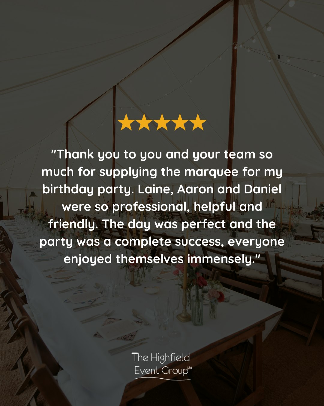 The reason we do what we do🙌🏼
"Thank you to you and your team so much for supplying the marquee for my birthday party. Laine, Aaron and Daniel were so professional, helpful and friendly. The day was perfect and the party was a complete success, everyone enjoyed themselves immensely."
A huge thank you for taking the time to share such lovely feedback, and a shoutout to Laine, Aaron and Daniel for the wonderful work they do behind the scenes on every single event.
It's our incredible team that makes the magic happen, and moments like these remind us just how proud we are of every one of them.
If you're planning your own celebration and looking for a team you can truly trust, we'd love to hear from you.
#marqueehire #partyplanning #cambridgeshire #eventhire