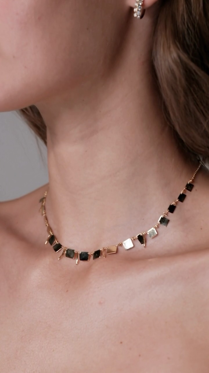 Rainbow gold necklace handcrafted in 14k gold. #fotinipsarouli #fotinipsaroulijewellery #handmadejewelry #finejewelry #necklace