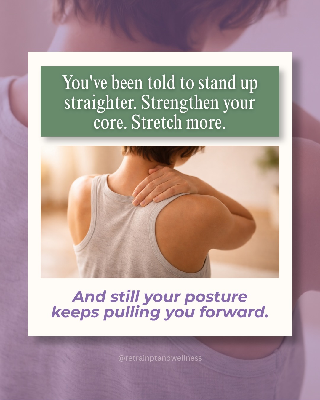 Caption:
If you’ve been trying to fix your posture for years and nothing has stuck, it might be time to ask a different question. Not “how do I hold myself better?” but “what is my body holding that keeps pulling it this way?”
Most posture advice focuses on the muscles. Strengthen your core. Pull your shoulders back. Stand taller. And while those things have their place, they address the surface without touching what’s underneath. If the deeper structures of the body are restricted, the muscles will keep compensating no matter how much you work them.
The organs play a bigger role in posture than most people realize. They are suspended within the body by ligaments and connective tissue, and when they lose their natural mobility through stress, surgery, inflammation, or restriction, the body quietly shifts its alignment to accommodate. Over time that quiet shift becomes your default posture and no amount of stretching will change it.
Fascia adds another layer. This connective tissue runs throughout the entire body and when it becomes restricted it pulls on everything around it, altering how you move and how you hold yourself in space. And then there is the nervous system. A body stuck in survival mode is a body that braces. The shoulders draw up, the chest closes, the jaw tightens. That is not a problem with your posture. That is your body trying to protect itself. And it will keep doing it until the nervous system feels safe enough to let go.
Visceral manipulation and craniosacral therapy work with all of these layers together. Getting underneath the compensation patterns to address what is actually driving them.
If your posture has been resistant to everything you’ve tried, the root is probably somewhere nobody has looked yet. Link in bio to book your consultation or send me a DM. 🤍