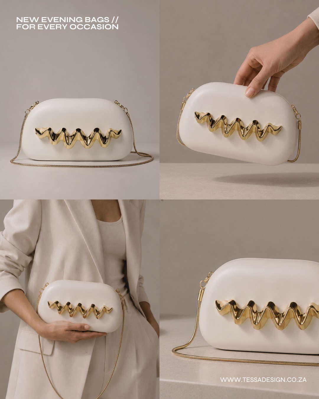 New Evening Bags // For Every Occasion ✨
From elegant dinners to weddings, celebrations and nights out, our latest collection is designed to be the finishing touch to every outfit!
Keep an eye out for our new stock dropping online on Superbalist and selected retail stores 🤍