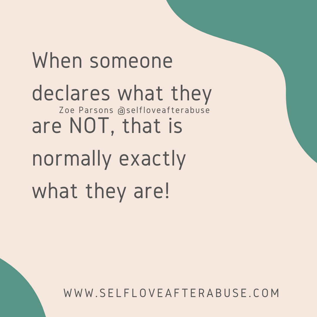 Sometimes, people repeatedly tell you what they aren't:
"I'm not controlling."
"I'm not a liar."
"I'm not manipulative."
"I'm not abusive."
On their own, these statements don't tell you who someone is. What matters is whether their behaviour consistently matches their words.
If someone feels the need to repeatedly deny certain traits, while their actions suggest otherwise, don't ignore the pattern. Trust what you consistently experience, not just what you're told. Character is revealed through actions over time, not declarations made in the moment.
👉 Ready to heal? Book your free consultation comment FREE and I will send you the link
#SelfLoveAfterAbuse #HealingFromAbuse #NarcissistAbuseRecovery #NarcissisticAbuse #EmotionalAbuse #CoerciveControl #RedFlags #HealthyRelationships #TrustActionsNotWords