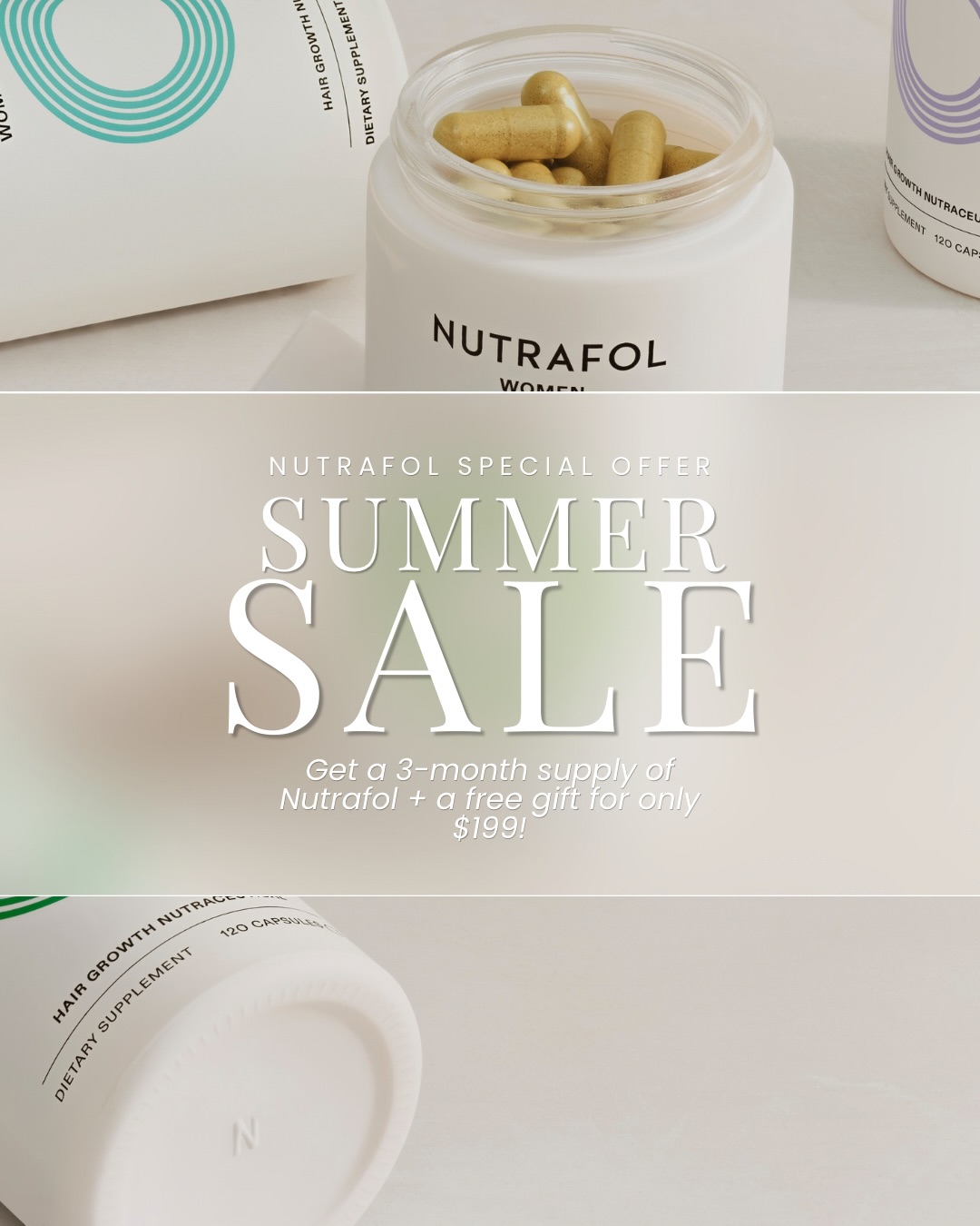 Itʼs Hair Loss Awareness Month—a time to spotlight approaches that really work 🤍🌱
Nutrafol sets the standard for scientific excellence.
Because when it comes to hair health, you deserve a supplement thatʼs not only effective, but also trusted by providers and backed by science.
Get a 3-month supply of Nutrafol + a free travel gift set for only $199 throughout the month of August! 🎁
You save $65 shopping in store vs shopping online!
*while supplies last
#nutrafol #nutrafolpartner
