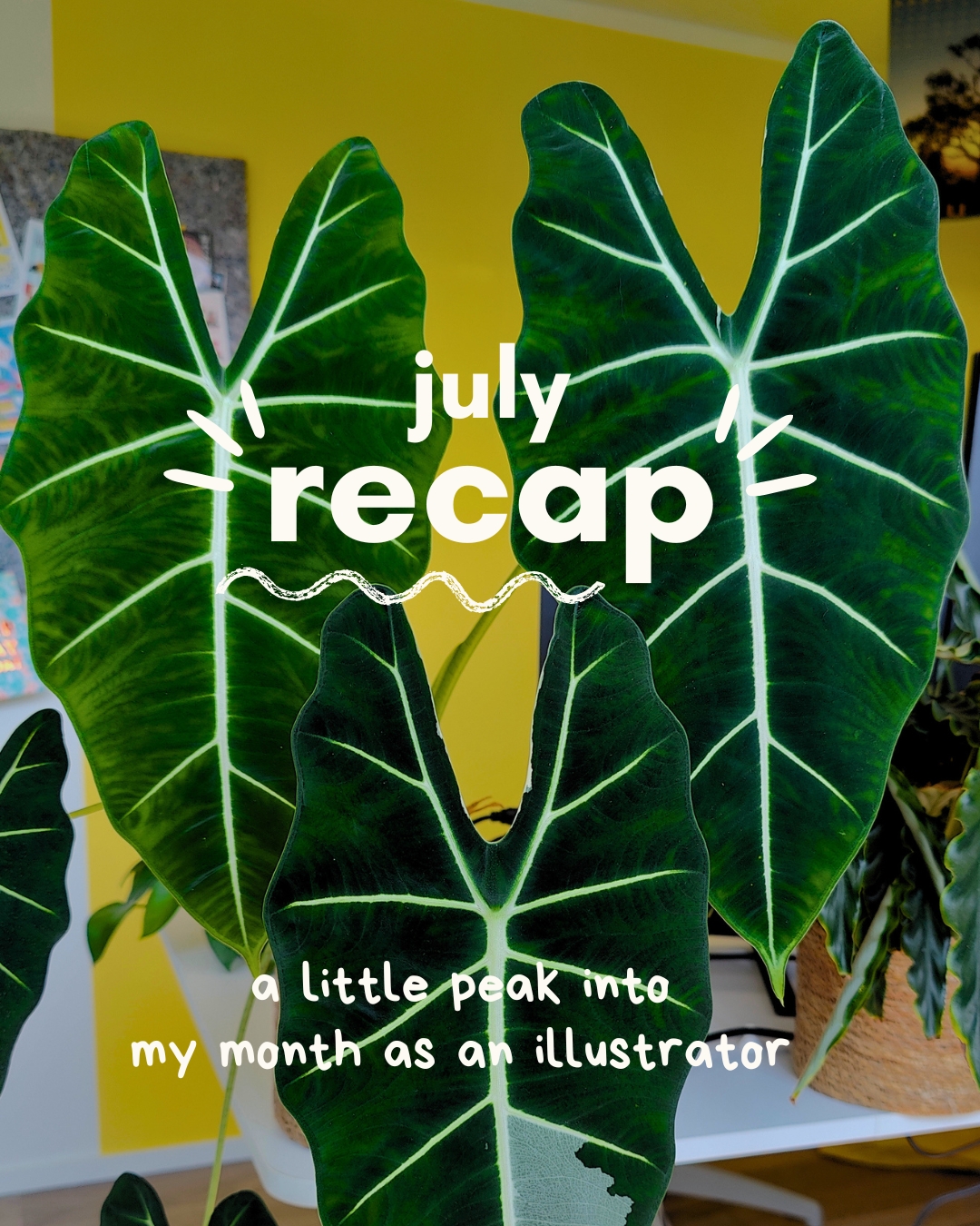 July recap: A little look back at what filled my days this month. A mix of creative projects, new experiences and cozy hobbies.
Besides working on a bunch of different creative projects, I finally tried baking with sourdough and spent some time finishing a 1000-piece puzzle. And look at this beautiful plant that grew some new leaves in July.