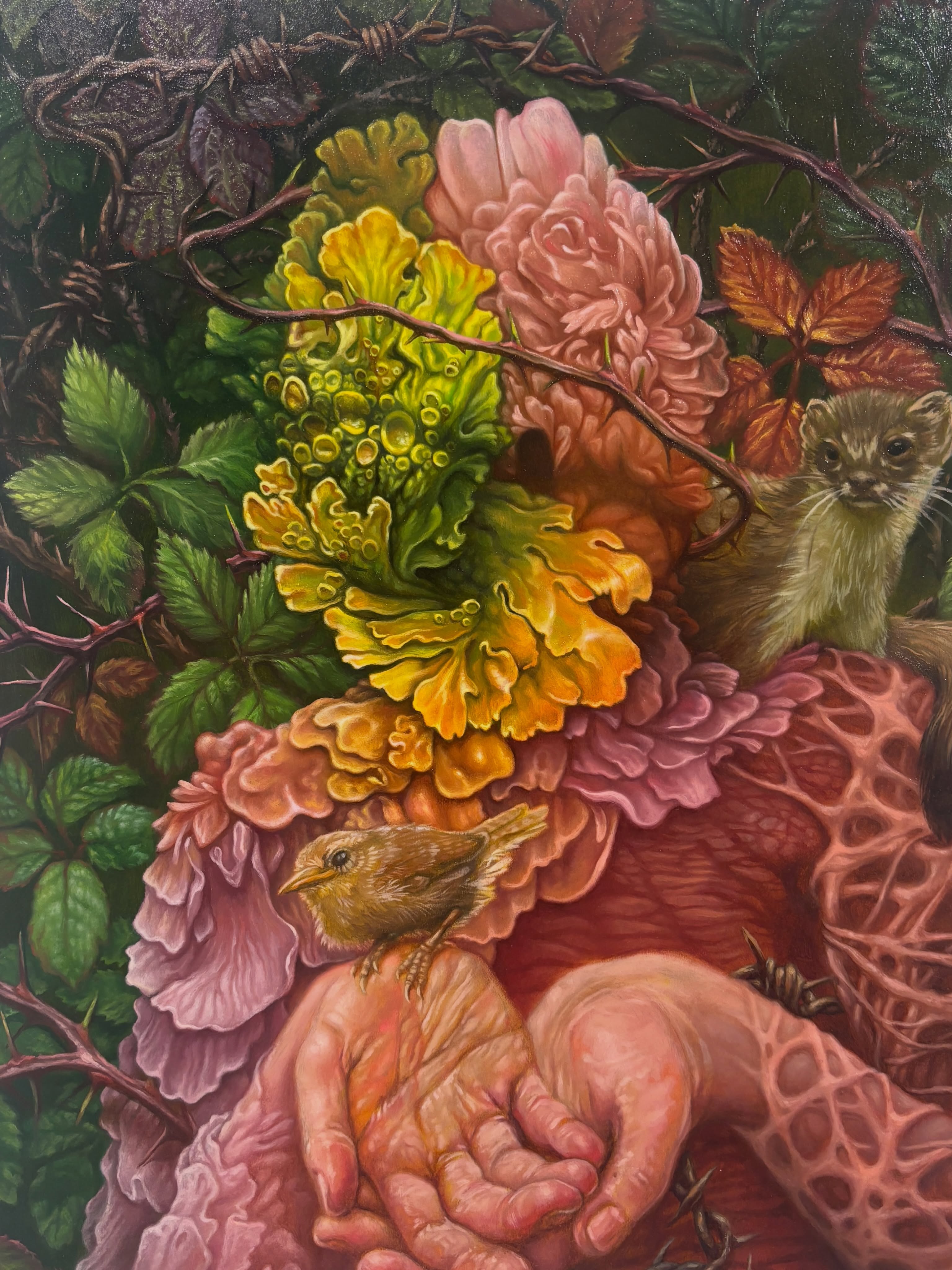 Do Brambles Prick the Animals? by James Ostrander, oil on panel. Stop in to see Indulgences this week. Gallery hours are Thursdays &Fridays 10-5 and Saturdays-Sundays 11-5.