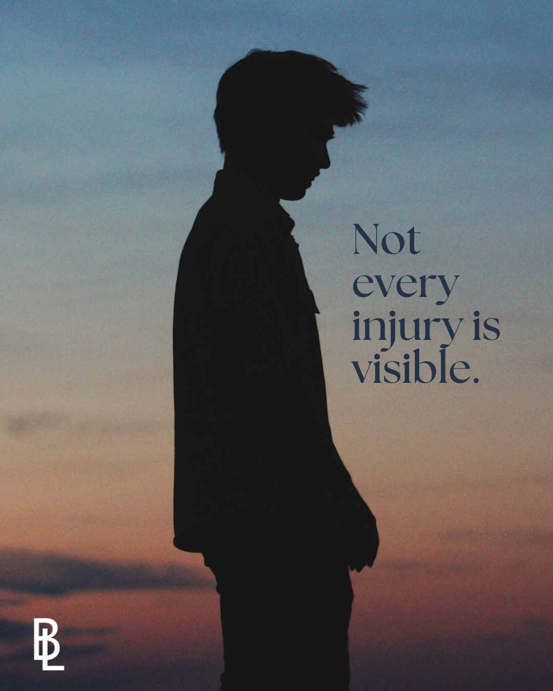 Chronic pain.
Fibromyalgia.
PTSD.
Depression.
Brain injuries.
Just because others can't see your injury doesn't mean it isn't affecting your daily life.
Invisible injuries deserve to be taken seriously - and the law recognizes that. If you are suffering from an injury, contact Broadbent Law today for a free consultation to learn about your options.