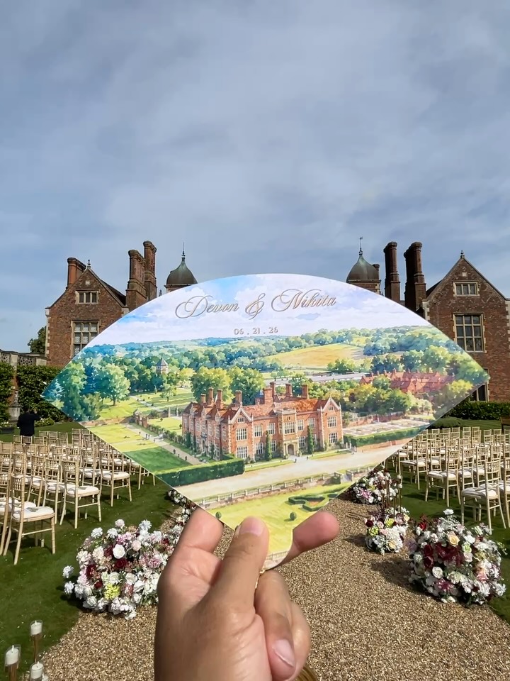A beautiful day deserves beautiful details.
Our bespoke fan wedding programmes were designed for Devon & Nikitaās elegant outdoor wedding ceremony at the breathtaking North Mymms Park.
Featuring a hand-painted watercolour illustration of the venue, each fan served as both an order of service and a thoughtful keepsake for guests to treasure long after the celebrations. Practical for a warm summer ceremony, yet beautifully personal, they became part of the wedding story from the moment guests took their seats.
Itās these carefully considered details that elevate an occasionābringing together artistry, functionality and timeless design.
A pleasure to have our stationery featured alongside the incredible styling by @shagunweddingsuk and seamlessly brought together by @r1events . Every element worked in harmony to create an unforgettable celebration.
If youāre dreaming of wedding stationery thatās uniquely yours, weād love to help bring your vision to life.
Bespoke design | Hand-painted venue illustrations | Luxury wedding stationery
#DesignsByNeevAndYana #LuxuryWeddingStationery #WeddingProgramme #northmymmspark