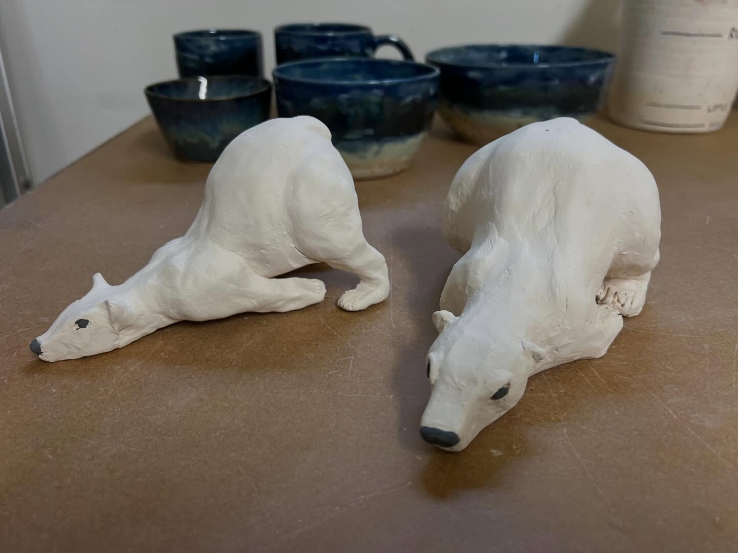 We tried our hands at sculpting with @neil_grant_sculptor at the @cotuitcenterforthearts this summer. Here is a couple of fruits of our labor (see what I did there?). Great group. Awesome teacher. Good fun. Thanks Neil! #makeart #ceramics #sculpting #trynewthings