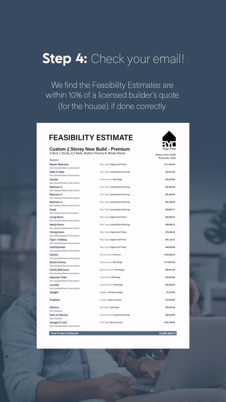 Considering building but unsure about what it could cost?
Use our Feasibility Calculator for free: Second link in Bio
For many people, getting some sort of independent guide on ball-park cost is important before speaking face-to-face with to builders, architects or building designers as these people will typically all ask you in the first meeting what your budget is.
So what do you do if you don’t even know what it could cost? And how could you possibily know with so many variables and no detailed plans?
Well, now there is a way.
Our website now features a Feasibility Estimator tool which will give you a room-by-room breakdown of what your ideas could cost to build, based on your property and desired level of finish/quality.
This is NOT some AI app built by a 21 year old. It’s a professional tool developed by a QLD-based custom builder that is based on real custom building cost data and we’ve been using it internally for over 2 years.
It’s been allowing us to understand what projects could cost before we design them and has helped us guide clients to a project size that is buildable with their budget.
So, now in partnership with #b4_u_build we’ve made the core part of the tool’s interface live our clientele and followers for free.
If you’ve got 10 minutes and want to find out how much it could cost to renovate or build new, try it out now. See the second link in our Bio
#goldcoastbuilder #goldcoastbuilders #goldcoastrenovations #goldcoastbuildingdesigners