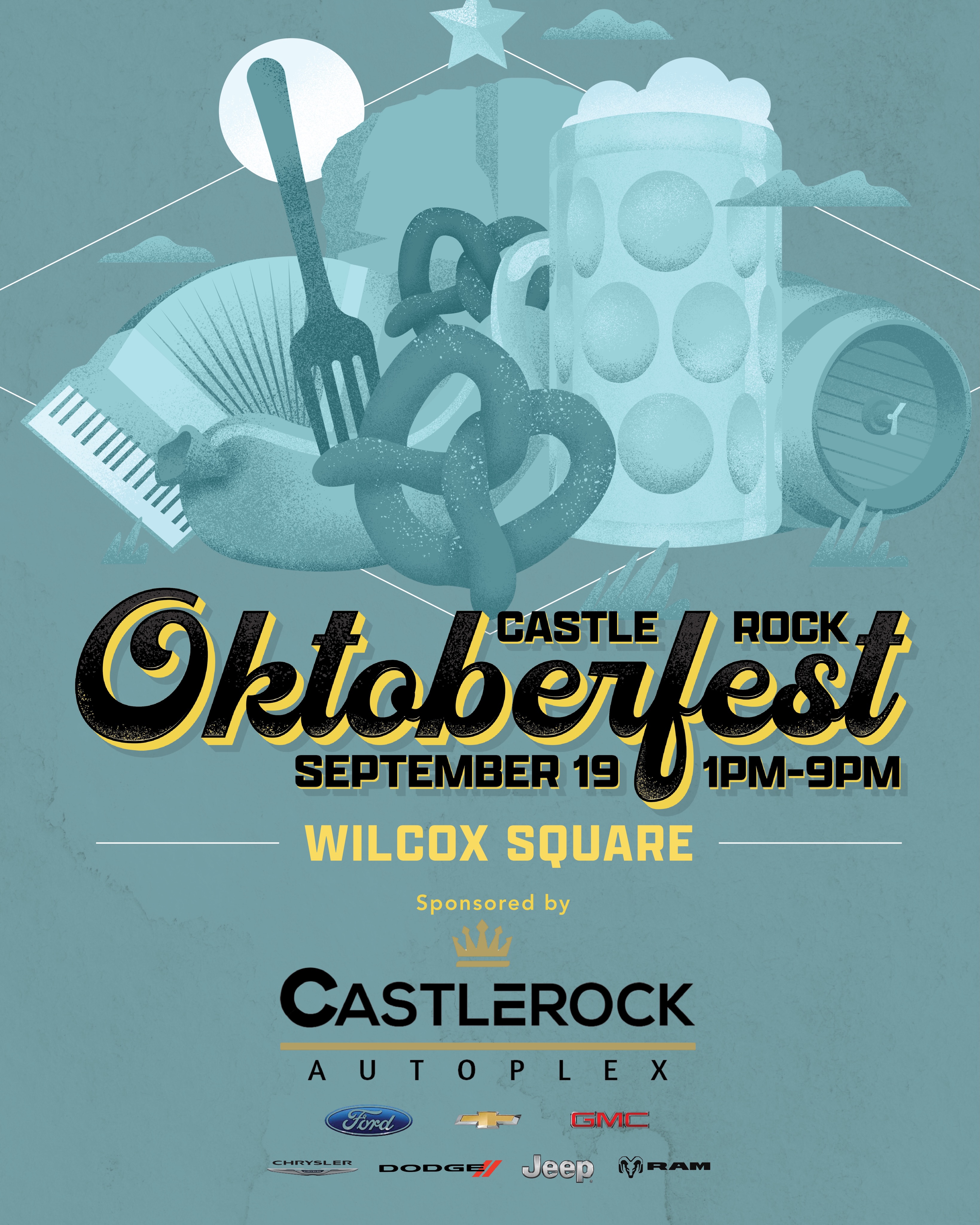 Save the date 🍻 🇩🇪 Castle Rock’s OKTOBERFEST is taking over the streets of Downtown Castle Rock on Saturday, September 19!
Plenty of live music, food vendors, and beer tents will line the streets of downtown for this festive and family-friendly fall-time event 🍁 🥨
A big thanks to our sponsor at Castle Rock Autoplex for helping make this annual event happen! 🚗
#downtowncastlerock #crco #castlerockcolorado #coloradooktoberfest