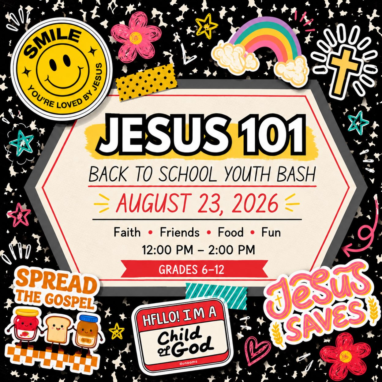 📚✏️ School is officially back in session... and we’re kicking it off the best way we know how! 🎉🔥
If you’re in **6th–12th grade**, grab your friends and join us for our **Back to School Youth Bash!** Expect games, food, worship, laughs, and an unforgettable night as we start the school year together.
📍 Don’t miss it—we can’t wait to see you there! 🙌
#BackToSchool #YouthBash #BelongYouth #NewSchoolYear #YouBelong