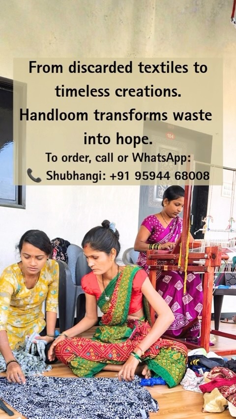 Every handloom carries more than just threads—it carries stories of resilience, dignity, and hope.
At Project Aamhi, discarded textiles find a second life in the hands of skilled rural women artisans. What was once waste becomes beautiful, functional pieces woven with care, reducing landfill waste while creating sustainable livelihoods.
This National Handloom Day, choose products that honour craftsmanship, empower artisans, and protect our planet.
Because every thread has the power to create change.
#NationalHandloomDay #projectaamhi #upcycling #circulareconomy