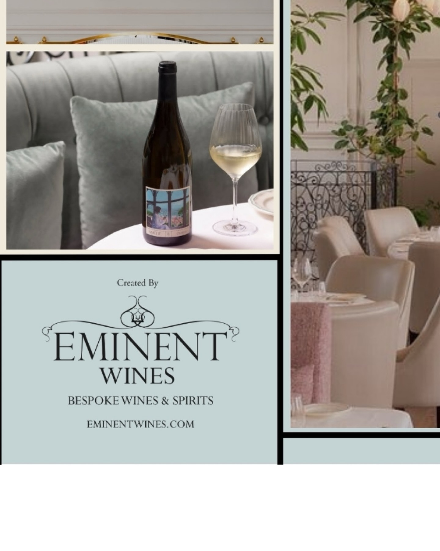 Introducing The Amelie Chablis and Bordeaux Wines, meticulously crafted by @eminentwines . Eminent Wines are the leading creators of bespoke wines, champagnes, spirits, NoLo (no more than 1.2% aov) and wellness drinks, tailored for the artistic and corporate worlds. @sunsethospitalitygroup @amelie.restaurants
#EminentWines #BespokeByEminent #Chablis #Bordeaux #WineExperience LuxuryDrinks CraftedExcellence FineWine CustomWine BespokeLuxury GiftsOfDistinction LuxuryGifting CorporateGifts ExclusiveWine DrinkDesign WineLovers LondonLuxury WellnessDrinks NoLoDrinks CorporateEvents ArtMeetsWine