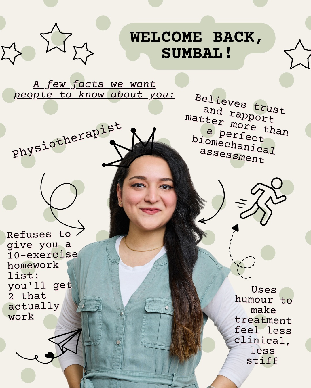 Sumbal's back at South Morang after maternity leave 🙌
Tuesday 11th August.
Physio, straight-talking, and allergic to giving you homework you'll never do.
Book now, link in bio.
#SellItSunday #SouthMorang #Physiotherapy #WholeHealthOsteo
