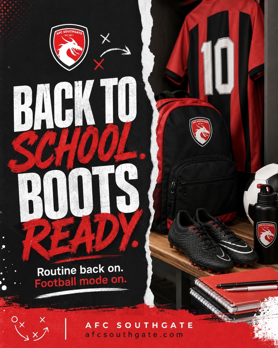 BACK TO SCHOOL BOOTS READY? ⚽
September is getting closer, which means one thing…
Time to check:
✅ Boots still fit
✅ Shin pads still exist
✅ Water bottle has not disappeared forever
✅ Kit bag does not contain anything suspicious from last season
Sessions return on 5 September.
Book your free trial place now: link in bio
#AFCSouthgate #BackToFootball #YouthFootball #GrassrootsFootball #FootballParents #SeptemberFootball