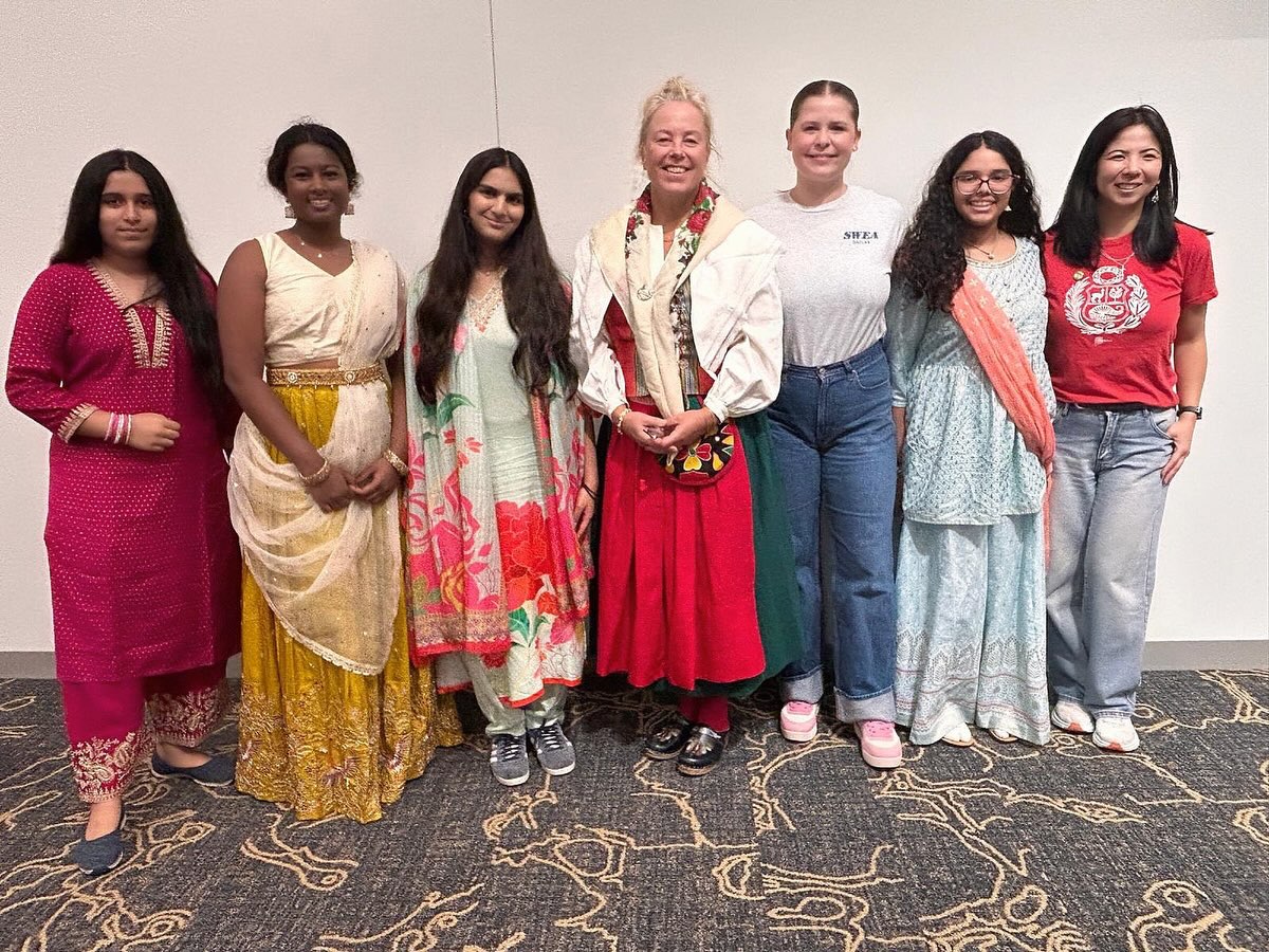 On July 30, the Frisco Public Library welcomed the community to its first annual “Around the World with Frisco Public Library” celebration. Visitors of all ages explored interactive exhibits representing countries from around the globe, where community members shared their culture, answered questions, and helped participants collect flag stickers in their “passports” as they traveled through the library.
720 Design’s own Lena Starostine proudly represented Sweden and the Swedish Women’s Educational Association, making the experience especially meaningful as she saw the library’s Community Event Room and other spaces filled with families, learning, and cultural exchange.
Seeing spaces come alive exactly as they were envisioned is one of the greatest rewards of library design. 720 Design was honored to partner with Frisco Public Library on the Master Plan, Space Programming, Conceptual Design, Schematic Design, and FF&E Design for this award-winning library, completed in 2023. Congratulations to the Frisco Public Library team on launching what is sure to become a wonderful annual tradition!